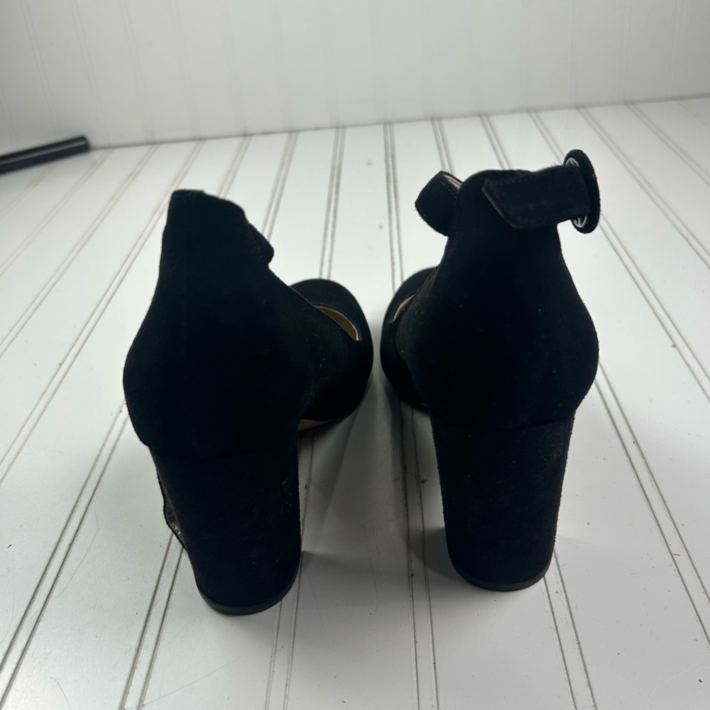 Marc Fisher Vintage Black Suede Velvet Block Heels Pumps Women’s Size 7.5M - Picture 7 of 10